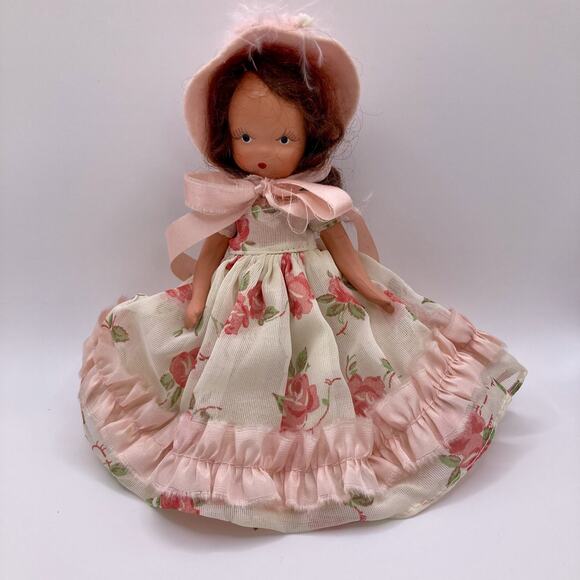 Vintage 40s Nancy Ann Storybook Doll 5.5" Pretty Maid #126 Bisque w/Box - Picture 1 of 6